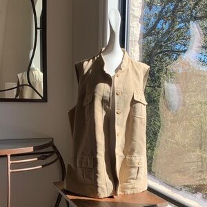 Chico's Beige Safari Vest